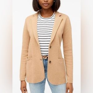 ❗️SOLD❗️NWOT J Crew Sweater Blazer 100% Cotton Caramel/Tan XS
